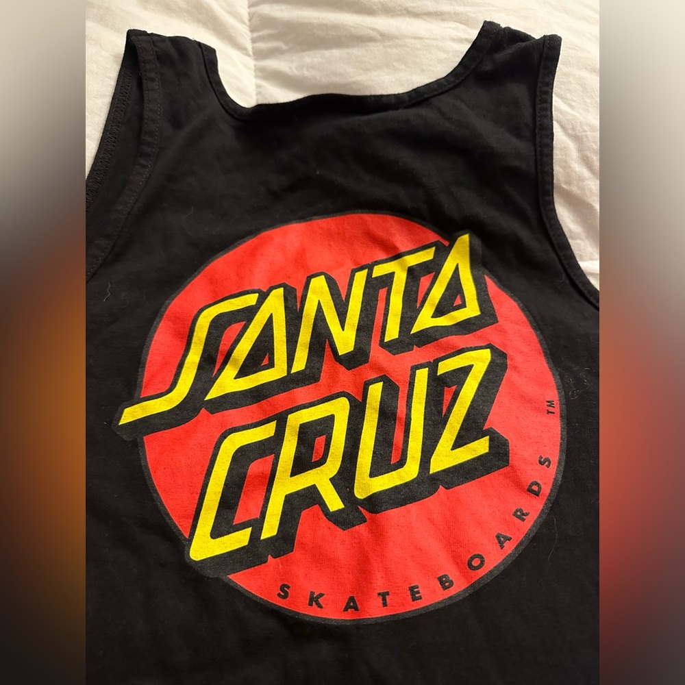 Santa Cruz Skateboards Black Muscle Tee with Logo - Picture 6 of 6